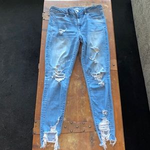 EUC | American Eagle Distressed Super Stretch Hi-Rise Legging Jean